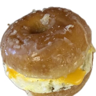 Sausage Egg and Cheese on Glaze Donut